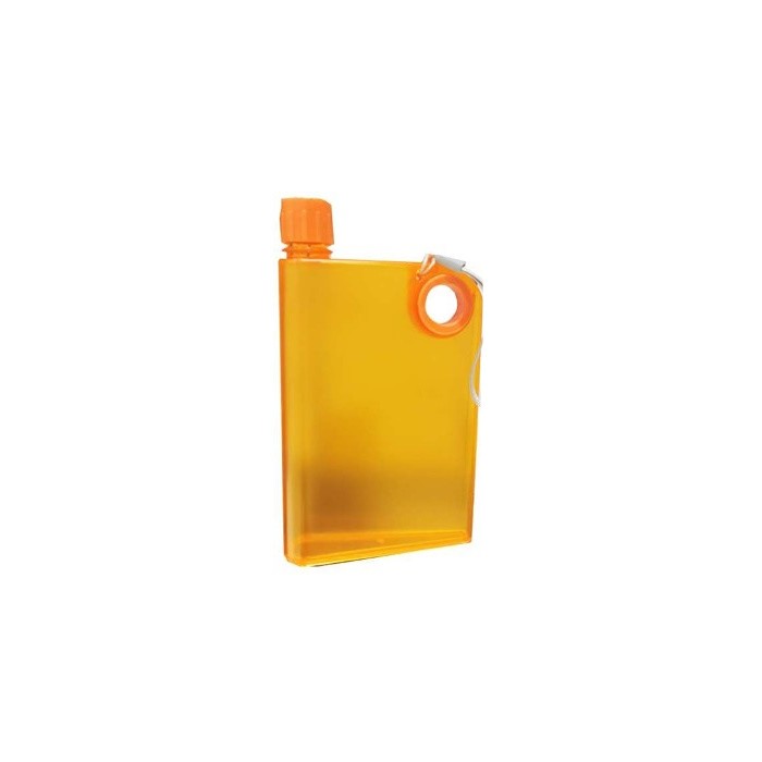 plastic flask bottle orange in colour