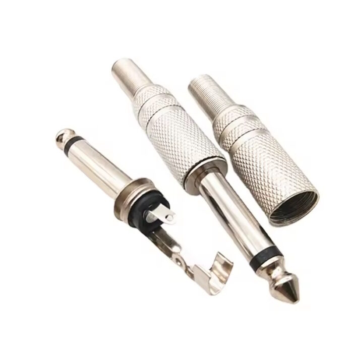 1-4 inch mono male plug connector TS adapter 3 parts