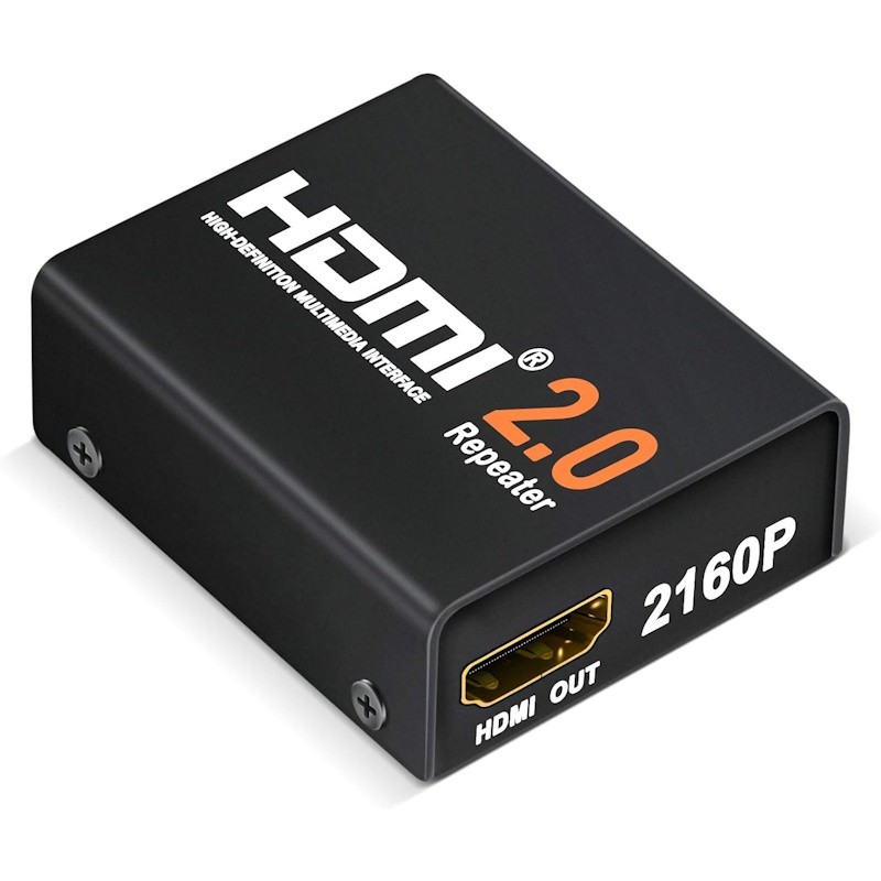 4K 2K 1080P 3D HDMI Booster HDMI Extender Signal Amplifier Repeater Boost Up to 200ft Transmission Distance 18Gbps Bandwidth