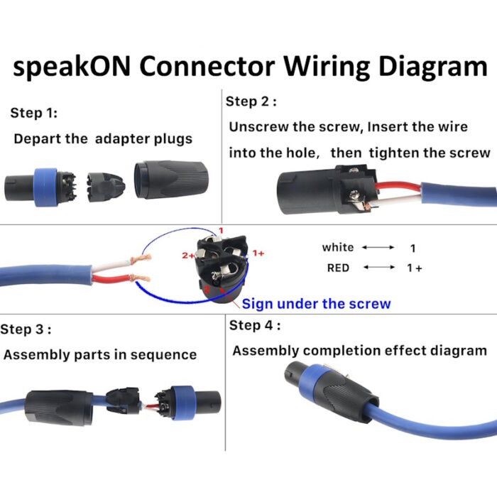 speakon connector wiring diagram plug adapter 2 pin or 4 pin