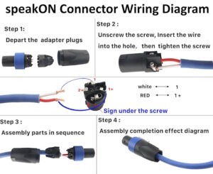 SPEAKON Connector 4 Pin Male Plug Audio Adapter Twist Lock - L.C Sawh