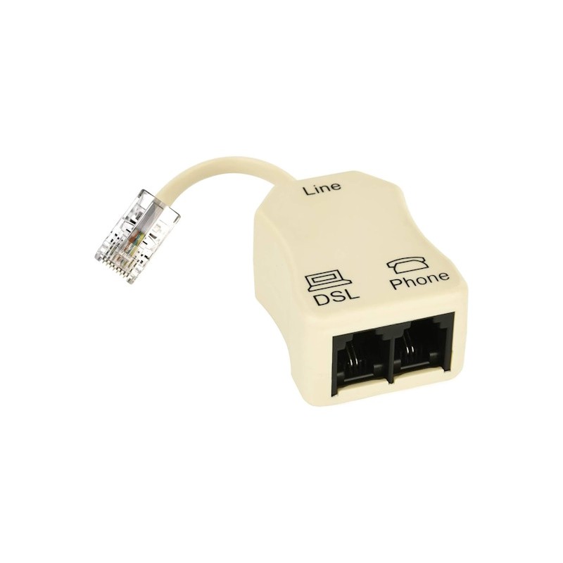 Cerepros DSL Filter Adapter – Simple Plug-in For Your PC, Phone, Or Fax Modem Line