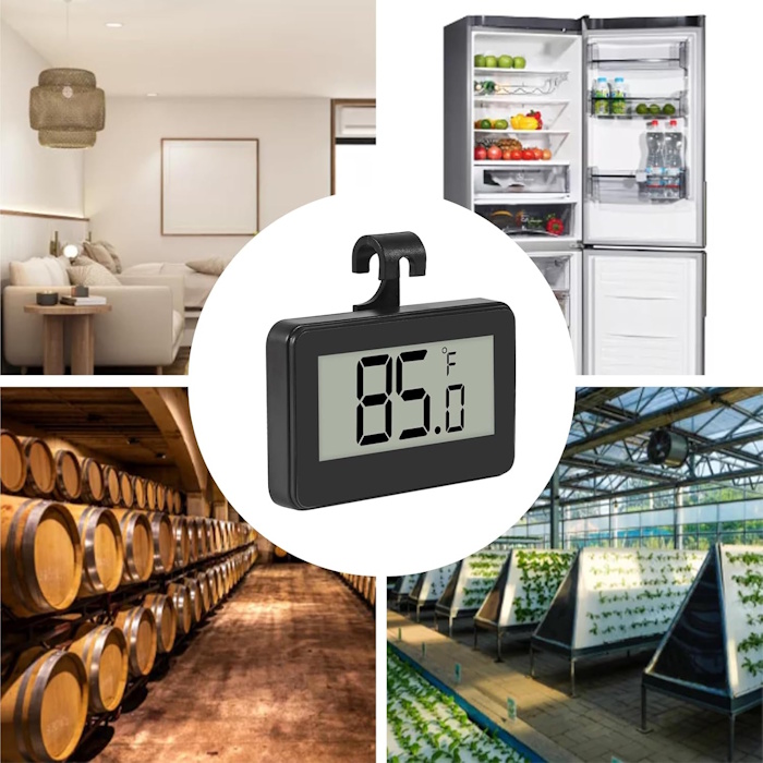 Digital Refrigerator Fridge Freezer Waterproof Room Thermometer with Hook for Kitchen, Home, Restaurants Digital Refrigerator Fridge Freezer Waterproof Room Thermometer with Hook for Kitchen, Home, Restaurants