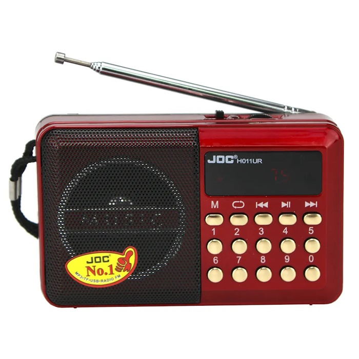 JOC H011UR Rechargeable Pocket Digital FM Radio USB TF BL-5C Battery Mini FM Radio Mp3 Player