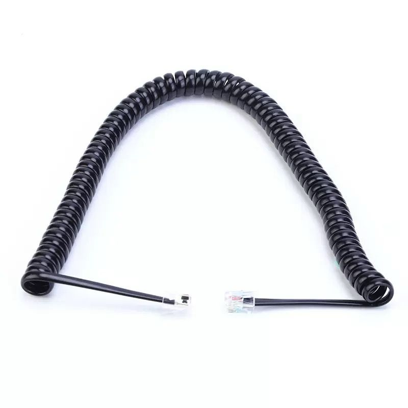 Curly coiled telephone cord extension 2 meters
