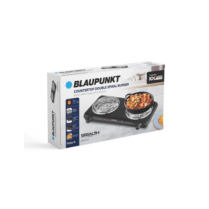 blaupunkt countertop double spiral burner hot plate electric