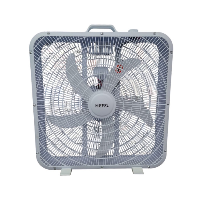 hero high speed box fan 20 inches square white