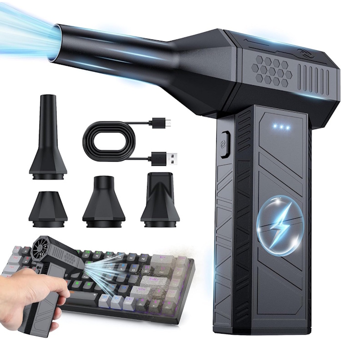 Compressed Air Duster Rechargeable Electric Cordless Air Duster blower