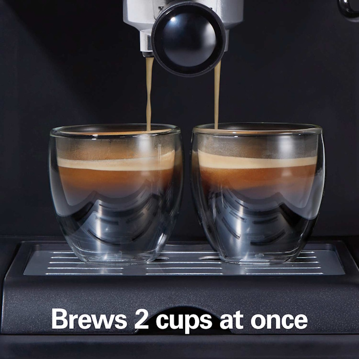 Hamilton Beach Espresso and Cappuccino Maker offee or espresso pods to brew drinks