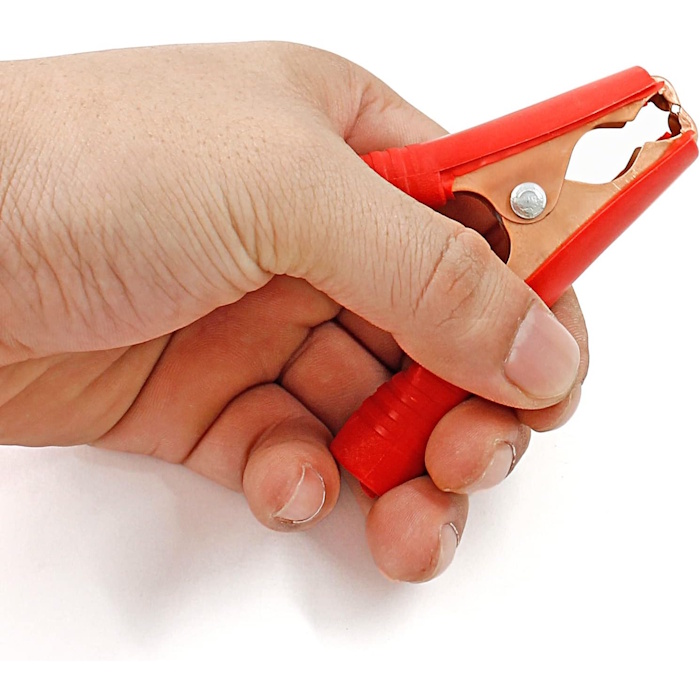 Alligator Clips Jumper Cables Clamp 100A for Charging and Testing Batteries Crocodile Clamp Car Battery Charger Clamps Power for Car Auto Vehicle Boat