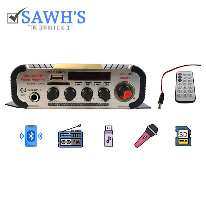 Pipemans installation solution 2 Channel Mini Amplifier IS-AMP-221BT