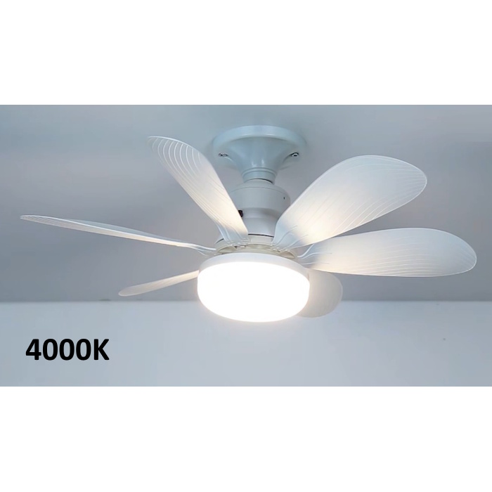ceiling fan with led lights e27 base 4000k