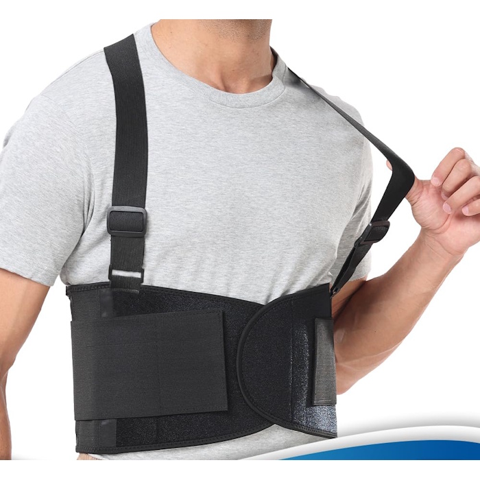 Lower Back Brace Support Belt with Adjustable Straps - Back Pain Relief