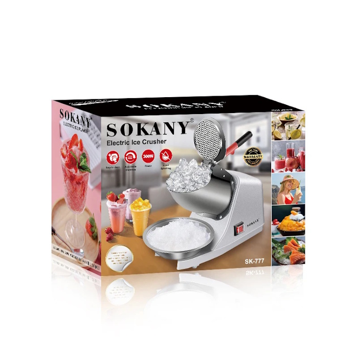 Sokany Electric snow cone Ice Crusher Machine slushies smoothies