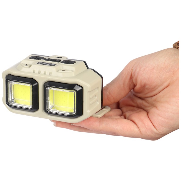 LED Head Lights with USB Charging Red Warning Light Camping Light Emergency Light Red light